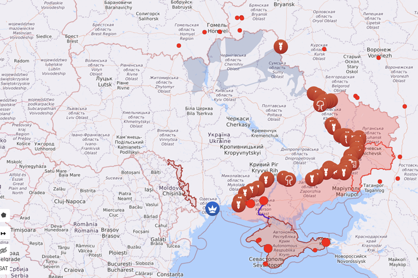 Где сейчас наши войска карта. Карта войны на Украине. Карта Украины боевые. Карта військових дій в Україні. Российские войска на карте сегодня.